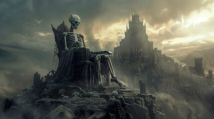 skeleton at the throne 