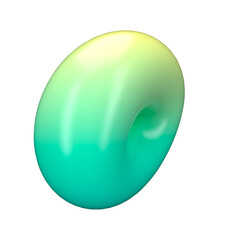 Green gradient circle 3d shape