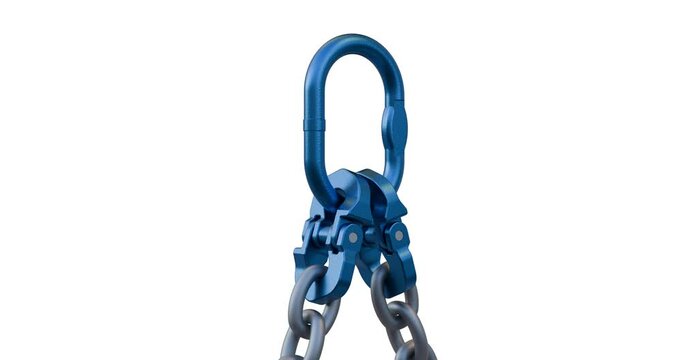 Alloy steel lifting chains; two-leg lifting device; double-leg rigging system