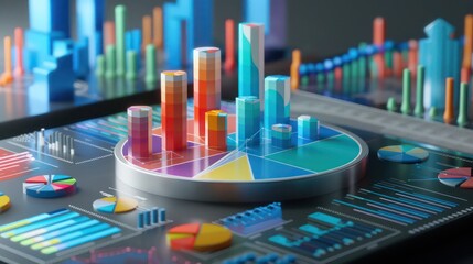 interactive 3D model showing the impact of external economic factors on corporate finances