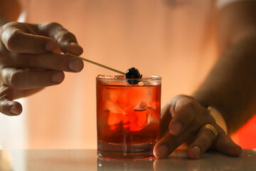 Cocktail on the rocks