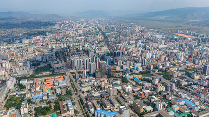 Ulaan Baatar Ulanbator Mongolei Luftaufnahme