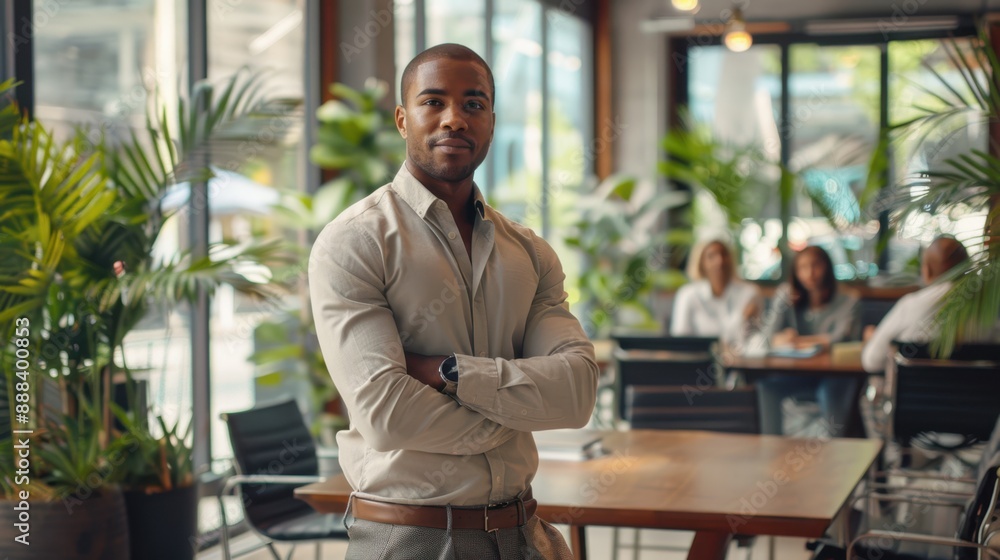 Wall mural the confident businessman