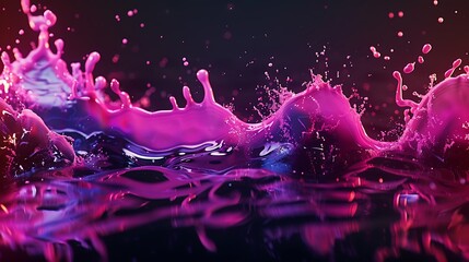 Dynamic streaks of colorful liquids against a clean, white background. Dynamic splashes of colorful liquids against a dark background, highlighting the vibrant hues and motion.