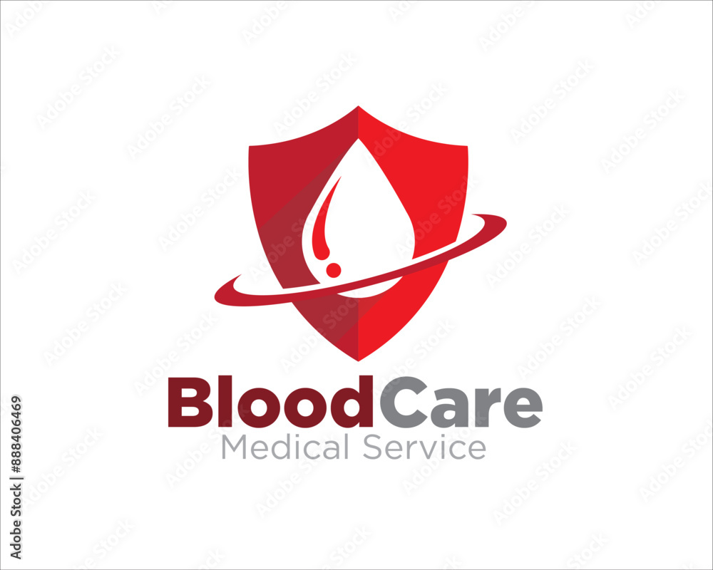 Wall mural blood protection logo designs for medical and health service