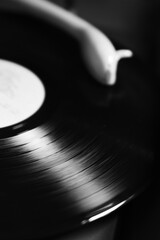 Rotation of vinyl disk in old player © Lena Lir