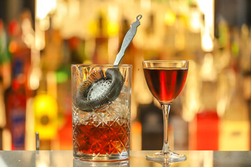 Stir and strain cocktail