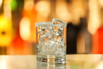 Cocktail with coconut and pineapple