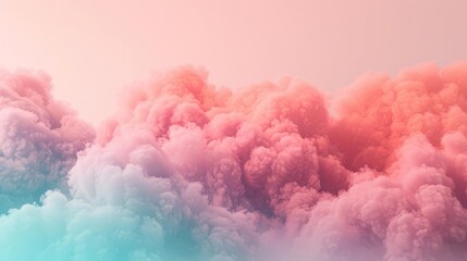 Fototapeta premium Vibrant cloudscape with a blend of pastel pink, purple, and blue hues, creating a dreamy and ethereal atmosphere. Perfect for backgrounds.