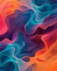 Obraz premium Colorful abstract art in various hues.