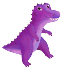 cartoon happy and funny colorful prehistoric dinosaur dino tyrannosaurus isolated illustration with child pointing on animal and reading learing school book of natural history © honeyflavour