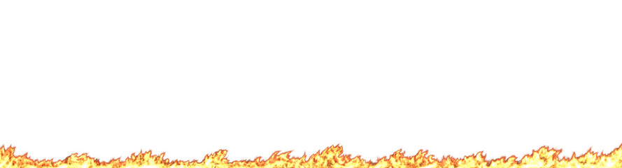 Obraz premium transparent line fire flame with, horizontal background. Tongue of flames and realistic bursts, blazing isolated flare. Burning. Ignition or combustion effect, bonfire. Png