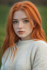 portrait of a ginger girl
