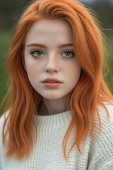portrait of a red haired girl