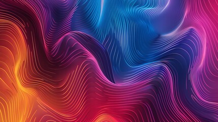 Fototapeta premium A geometric digital artwork featuring vibrant, abstract lines as its background.