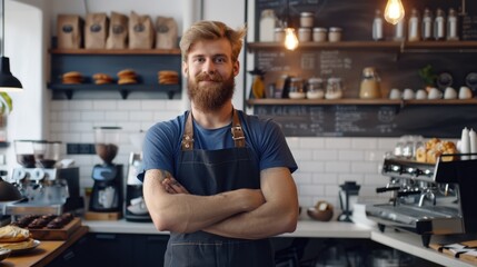 Fototapeta premium The Barista with Beard