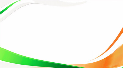 Indian flag on white background, banner copy space, Independence Day, Republic Day and Gandhi Jayanti
