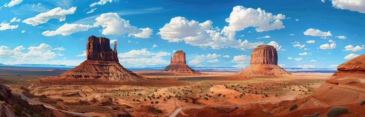 Naklejka premium Monument Valley National Park: A Panoramic View