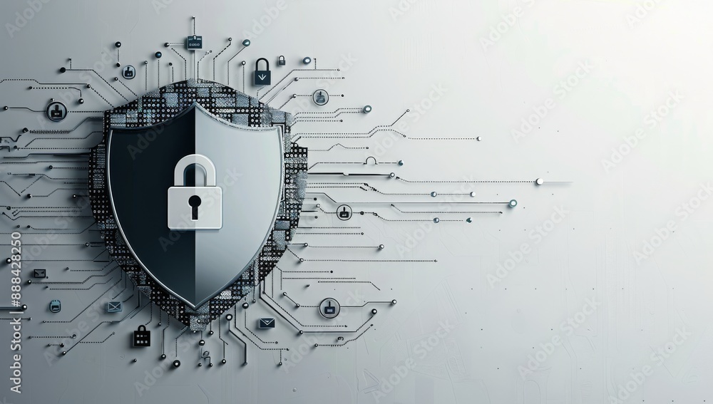 Aufkleber digital shield protecting data and information on circuit board