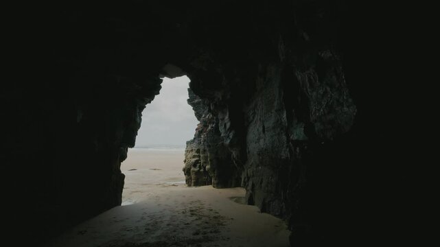 The Ballybunion coast line when the tide is out. Amazing caves and rock formations can be seen when the tide is low in Bally B.