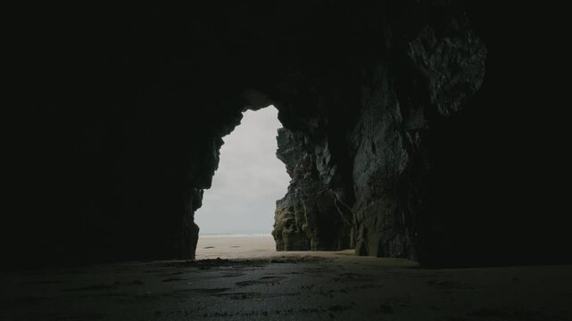 The Ballybunion coast line when the tide is out. Amazing caves and rock formations can be seen when the tide is low in Bally B.