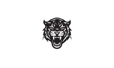 leopard logo black simple flat icon on white background