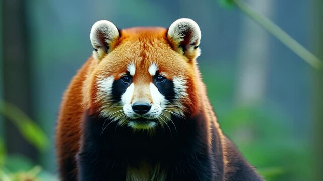 red panda in the zoo