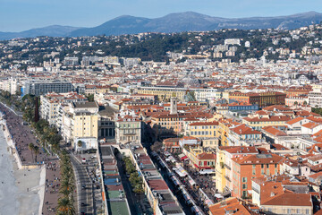 Panorama of city of Nice, France