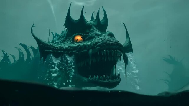 dragon in the water