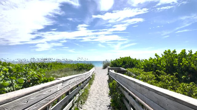 Hobe Beach, Jupiter Island. Sunny day in Florida.