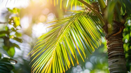 A luxurious palm tree against a natural backdrop