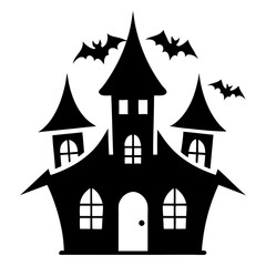 Halloween House SVG Vector, Halloween House illustration,  Halloween House icon