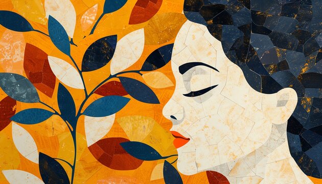 Nouveau Artistic Heritage and Revival minimalist mixedmedia artwork celebrating the artistic heritage and revival of classic themes in Art Nouveau designs Embrace the essence of ar