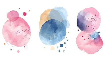 Abstract watercolor blobs for backgrounds, banners, and posters