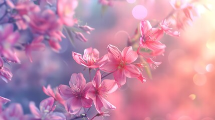 Background pattern with colorful flowers
