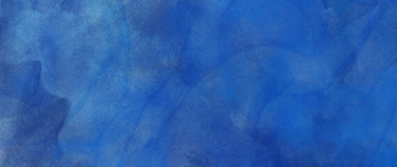 Blue vector watercolor art background with old paper texture and brush strokes for cards, flyers, poster, cover design, business cards. Blue  watercolor texture wallpaper.