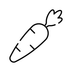 Carrot black line icon