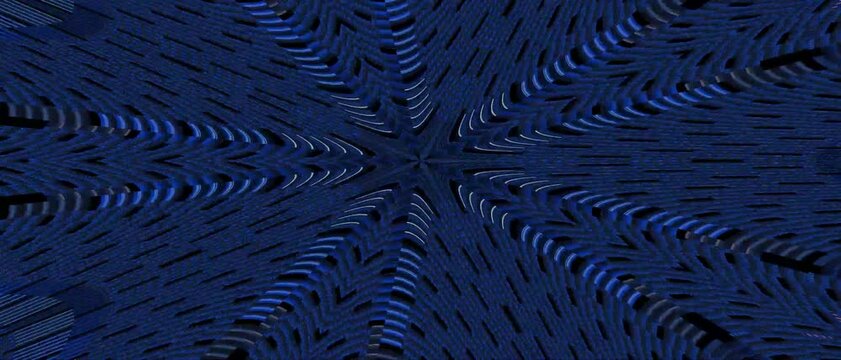 Dynamically animated neon 3d kaleidoscope. Background 4k geometric seamless pattern shape herringbone geometric shapes mirror mixture liquid multi color.