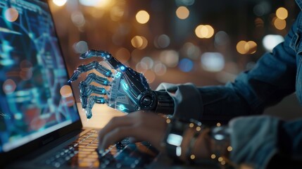 Person using artificial intelligence technology 