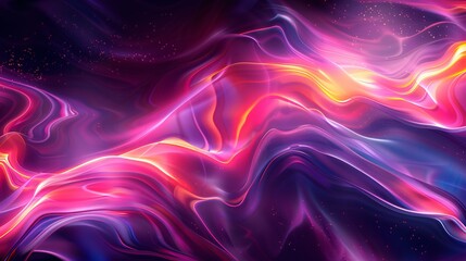 Obraz premium Abstract Glowing Waves with Shimmering Particles