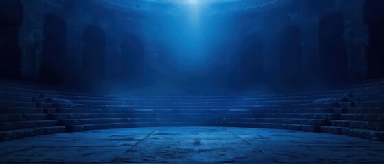 Obraz premium The amphitheater banner presents an ultramodern