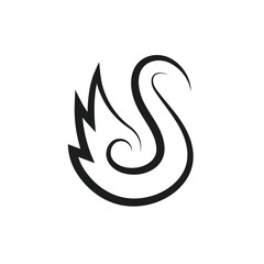 swan icon vector element concept design template