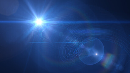 Obraz premium abstract blur blue light.The star burst with brilliance, glow bright star, blue glowing light burst on a black background 