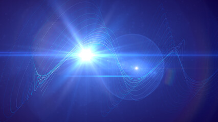 Abstract background, Beautiful rays of light.blue Light in the universe