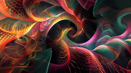Obraz premium Abstract patterns with fractal geometry