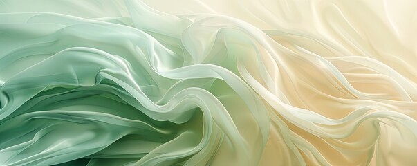 Fototapeta premium Soft gradient of light green and cream