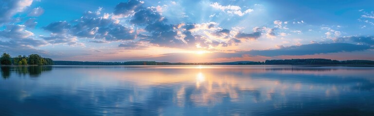 Tranquil Sunset Over Still Waters