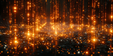 Naklejka premium Creative binary coding texture. Software programming code. 3D Rendering.