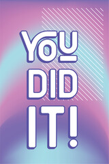 Motivational card Gradients background Vector illustration