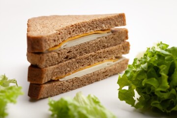 Delicious fresh Sandwich with Cheese and salad